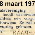 1970-03-18 -De Stem- Aankondiging vergadering carnavalsvereniging Haikanters