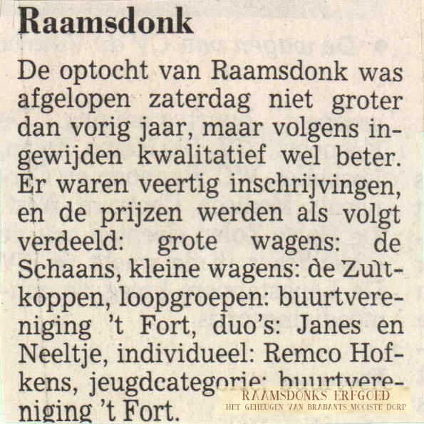 1992-03-02 -De Stem- Uitslag optocht