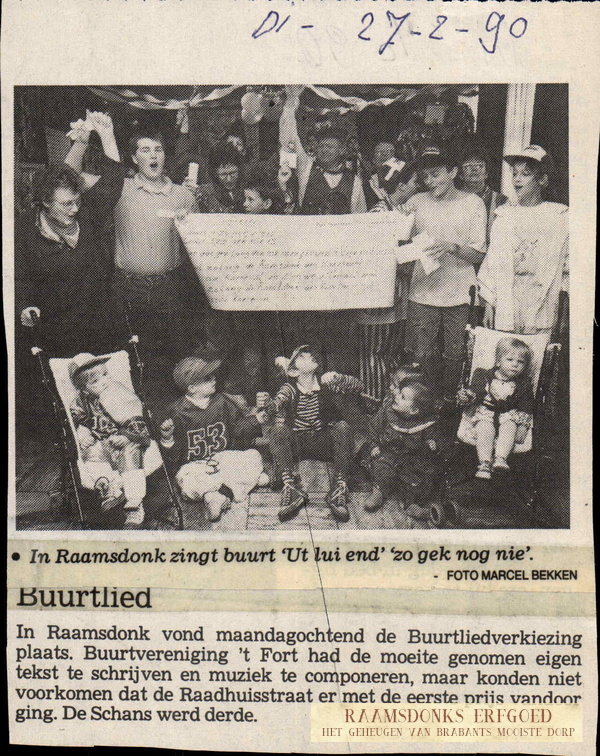 1990-02-27 -De Stem- Buurtlied