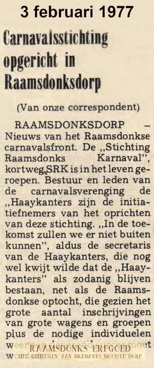 1977-02-03 -De Stem- Oprichting SRK